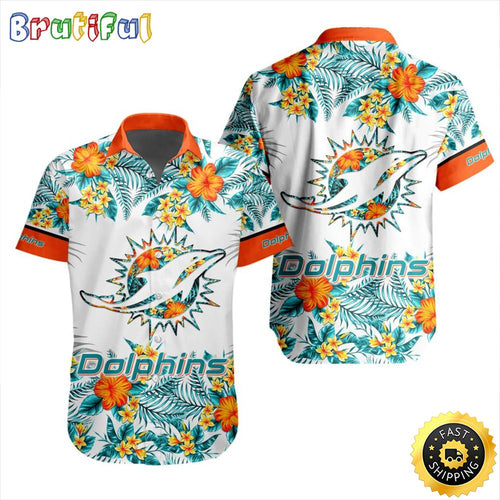 NFL Miami Dolphins Hawaiian Shirt Special Floral Tropical Team Spirit