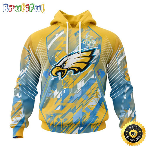 NFL Philadelphia Eagles All Over Print 3D Hoodie Fearless Against Childhood Cancers Unisex Hoodie