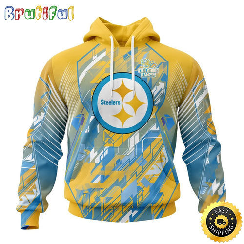 NFL Pittsburgh Steelers All Over Print 3D Hoodie Fearless Against Childhood Cancers Unisex Hoodie