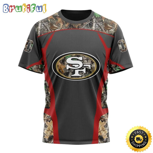 NFL San Francisco 49ers 3D T Shirt Camo Hunting Design Stylish Gear For Fans