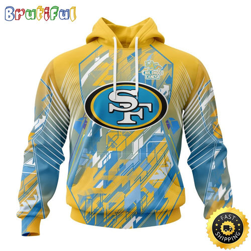 NFL San Francisco 49ers All Over Print 3D Hoodie Fearless Against Childhood Cancers Unisex Hoodie