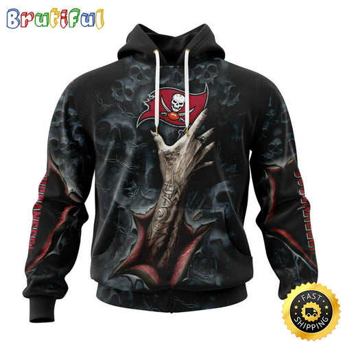 NFL Tampa Bay Buccaneers Hoodie Special Horror Skull Art Design Halloween 3D Hoodie Unisex Hoodie