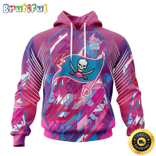 NFL Tampa Bay Buccaneers I Pink All Over Print 3D Hoodie I Can Fearless Again Breast Cancer For Breast Cancer Survivors