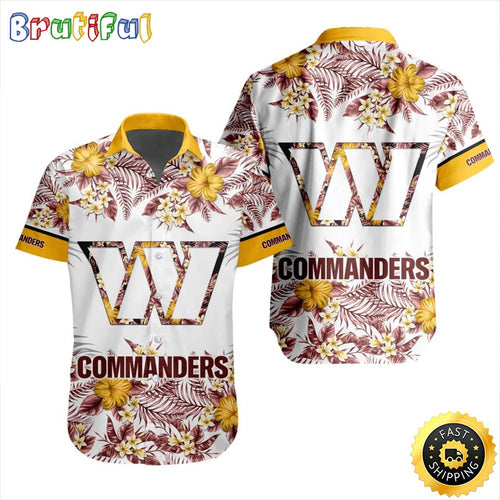 NFL Washington Commanders Hawaiian Shirt Special Floral Tropical Team Spirit