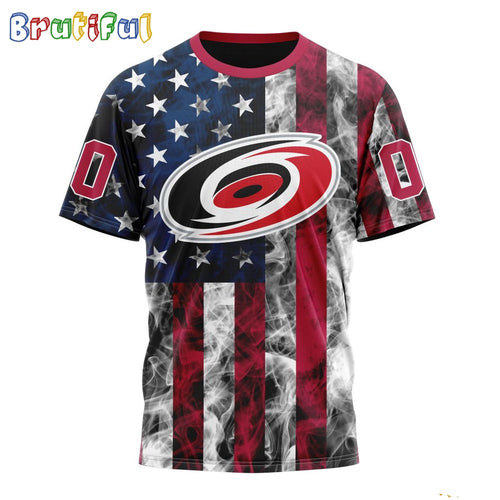 NHL Carolina Hurricanes Happy Independence Day The 4th Of July 3D T Shirt
