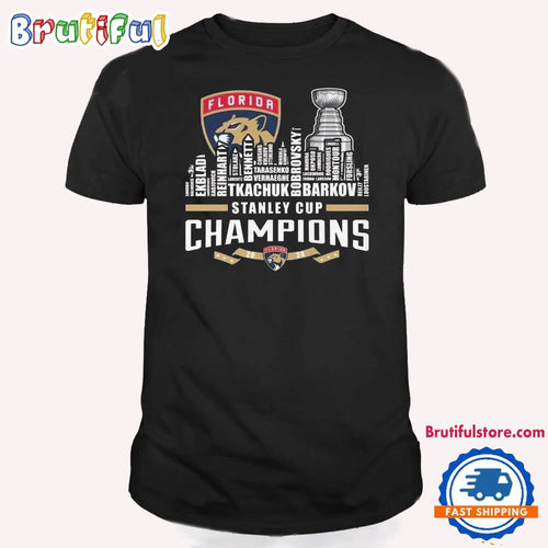 NHL Florida Panthers Stanley Cup Champions 2023-2024 The City Skyline T Shirt