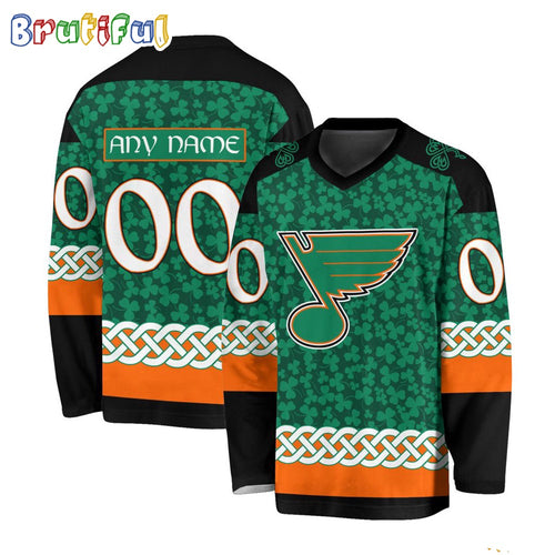 NHL St. Louis Blues Jersey Special St.Patrick’s Day Design Hockey Jersey