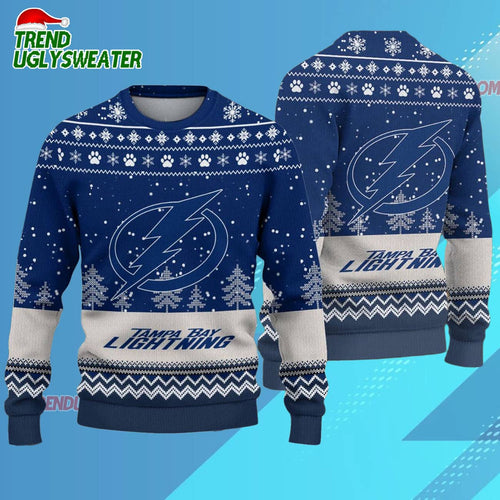 NHL Tampa Bay Lightning Hockey Team Design New Ugly Christmas Sweater