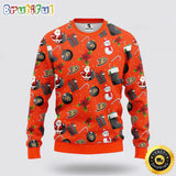 NHL Anaheim Ducks Ugly Sweater Santa Claus Snowman Ugly Christmas Sweater