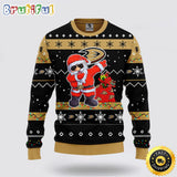 NHL Anaheim Ducks Ugly Sweater Santa Claus Ugly Christmas Sweater