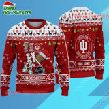 Ncaa Indiana Hoosiers Football Ho Ho Ho Ugly Christmas Sweater