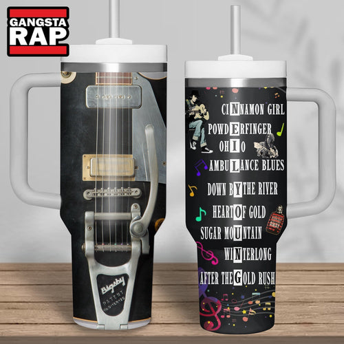 Neil Young Music Fan Gifts Stanley Tumbler 40oz