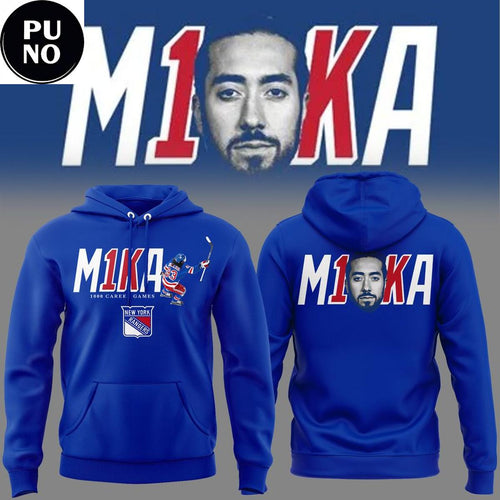 New York Rangers 2026 Mika Zibanejad M1KA 1000 Career Games Hoodie T-Shirt
