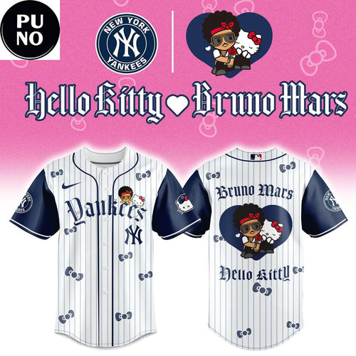 New York Yankees x Bruno Mars & Hello Kitty 2026 Baseball Jersey