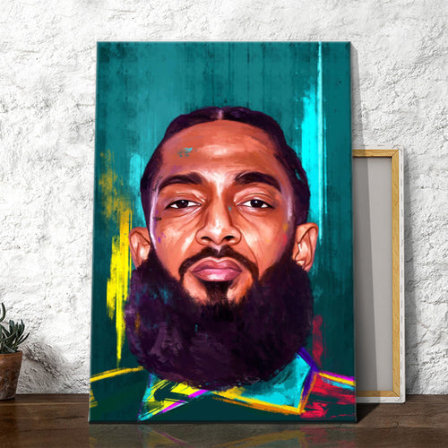 Nipsey Hussle Hiphop 90s Artwork Canvas