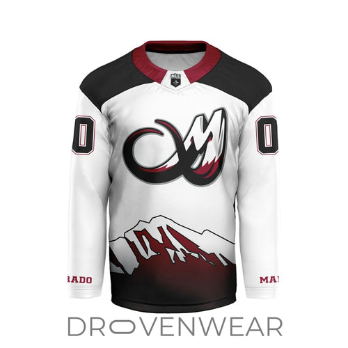 Nll Colorado Mammoth Personalized Black V-shaped Hockey Jersey Design