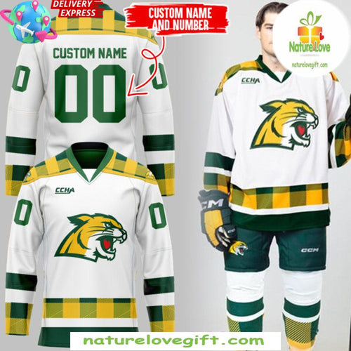 Northern Michigan Wildcats 2026 Hockey Plaid Jersey