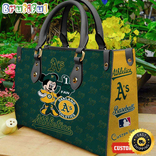 Oakland Athletics Minnie Women Leather Hand Bag