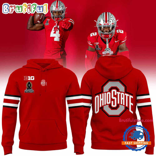 Ohio State Football Playoff First Round Scarlet 2024 Hoodie T-Shirt