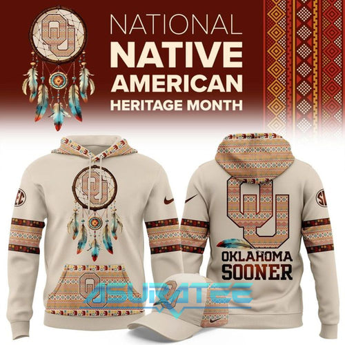 Oklahoma Sooners 2025 Native American Heritage Month Hoodie, Cap