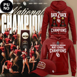 Oklahoma Sooners 2026 Women’s Gymnastics National Champions Back2Back Hoodie Shirt