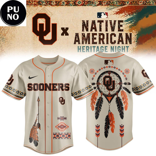 Oklahoma Sooners Native American Heritage Night 2026 Baseball Jersey