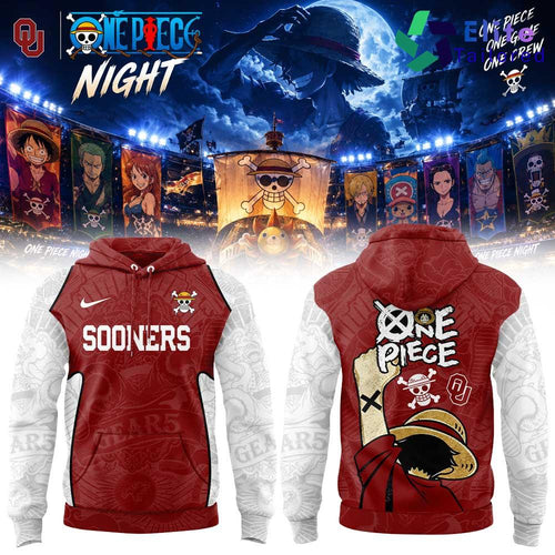 Oklahoma Sooners x One Piece Night 2026 Pullover Hoodie
