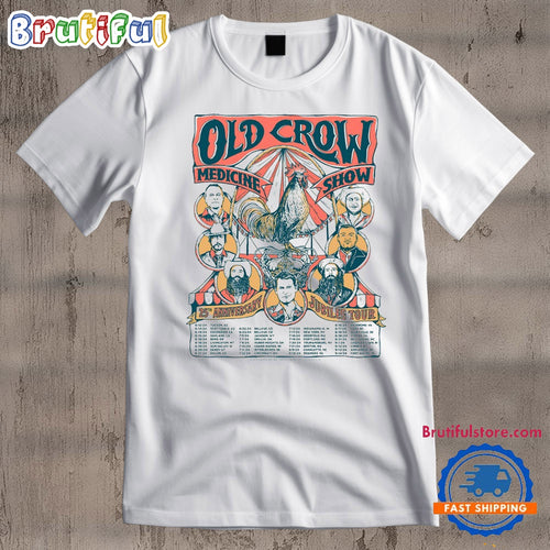 Old Crow Medicine Show 25th Anniversary Jubilee Tour 2024 T Shirt
