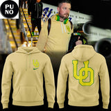 Oregon Ducks Chick-fil-A Peach Bowl 2026 University Logo Cream Hoodie T-Shirt