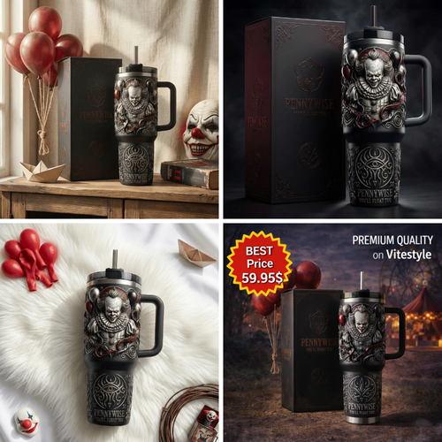Pennywise Stephen King Tumbler with Handle