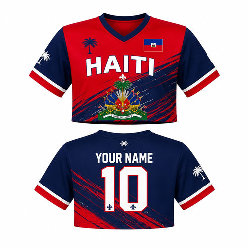 Personalized Haiti World Cup 2026 Crop Top Jersey