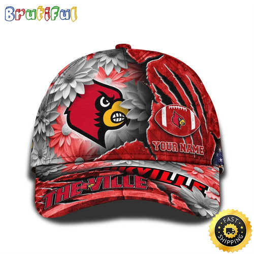 Personalized NCAA Louisville Cardinals All Over Print Baseball Cap The Perfect Way To Rep Your Team