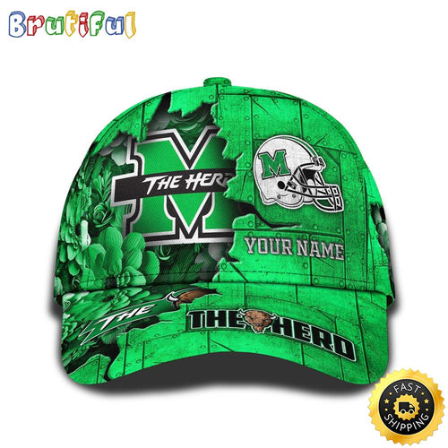 Personalized NCAA Marshall Thundering Herd All Over Print Baseball Cap Show Your Pride