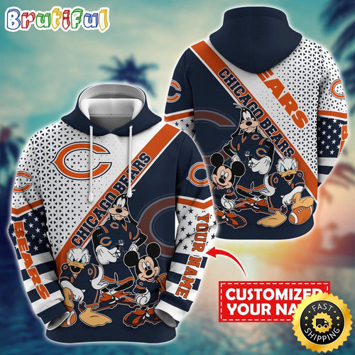 Personalized NFL Chicago Bears Hoodie Character Cartoon Movie Unisex Hoodie