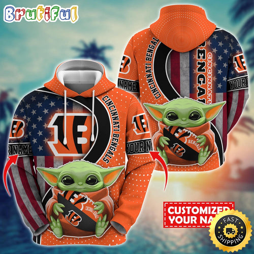 Personalized NFL Cincinnati Bengals Hoodie Baby Yoda Unisex Hoodie For Fans