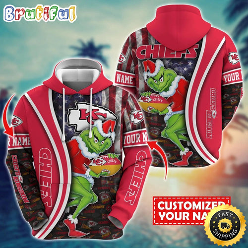 Personalized NFL Kansas City Chiefs Hoodie Grinch Unisex Hoodie