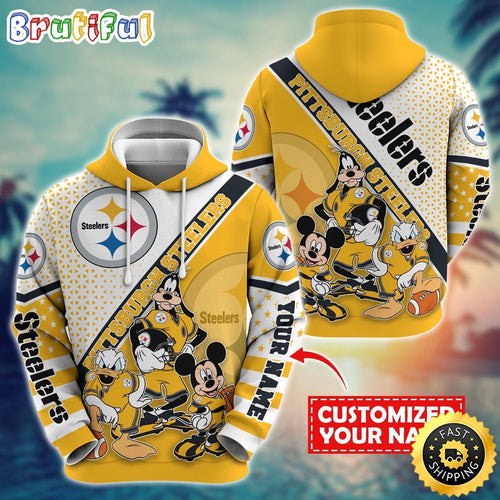 Personalized NFL Pittsburgh Steelers Hoodie Character Cartoon Movie Unisex Hoodie