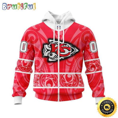 Personalized NFL Kansas City Chiefs All Over Print Zip Hoodie 3D Specialized Native With Samoa Culture Unisex Hoodie