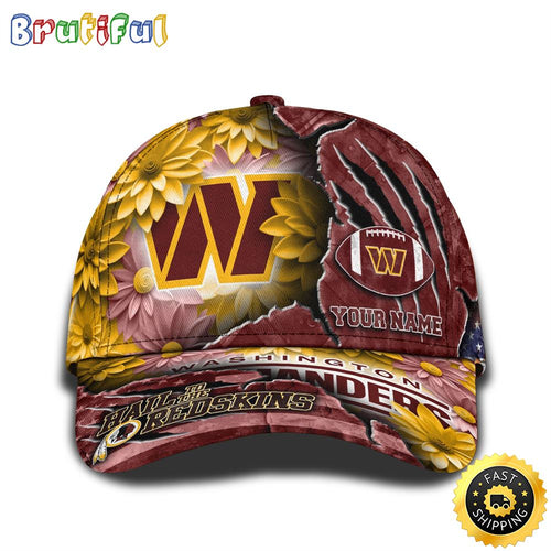 Personalized NFL Washington Commanders All Over Print Baseball Cap The Perfect Way To Rep Your Team