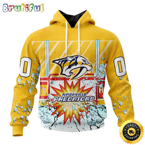 Personalized NHL Nashville Predators Hoodie With Ice Hockey Arena 3D Hoodie Unisex Tshirt Hoodie