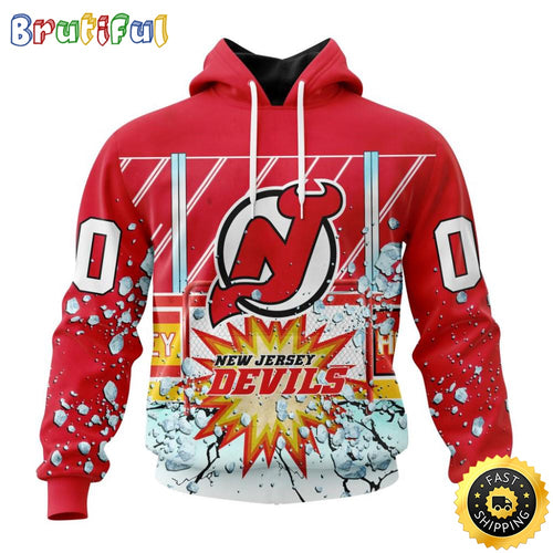 Personalized NHL New Jersey Devils Hoodie With Ice Hockey Arena 3D Hoodie Unisex Tshirt Hoodie