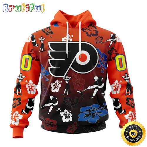 Personalized NHL Philadelphia Flyers Hoodie Hawaiian Style Design For Fans Unisex 3D Hoodie