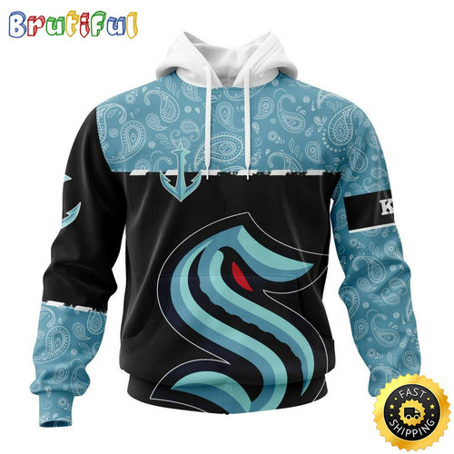 Personalized NHL Seattle Kraken Hoodie Specialized Hockey With Paisley All Over Print Hoodie Unisex Tshirt Hoodie