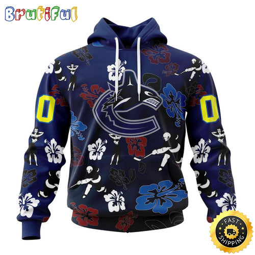 Personalized NHL Vancouver Canucks Hoodie Hawaiian Style Design For Fans Unisex 3D Hoodie