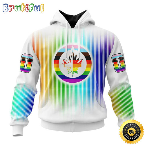 Personalized NHL Winnipeg Jets Hoodie Special Design For Pride Month All Over Print 3D Hoodie Unisex Hoodie Tshirt
