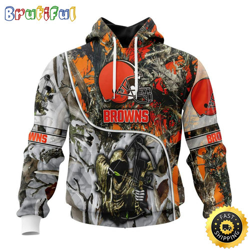 Personalized NFL Cleveland Browns Hoodie Special Fall And Winter Bow Hunting All Over Print 3D Hoodie