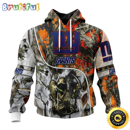 Personalized NFL New York Giants Hoodie Special Fall And Winter Bow Hunting All Over Print 3D Hoodie