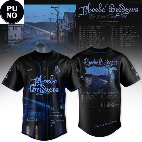 Phoebe Bridgers The Lost Tour 2026 Midnight Drive Baseball Jersey