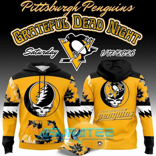 Pittsburgh Penguins 2026 Grateful Dead Special Hoodie, Cap