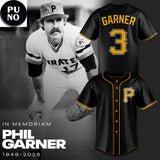 Pittsburgh Pirates In Loving Memory of Phil Garner 1949-2026 Baseball Jersey